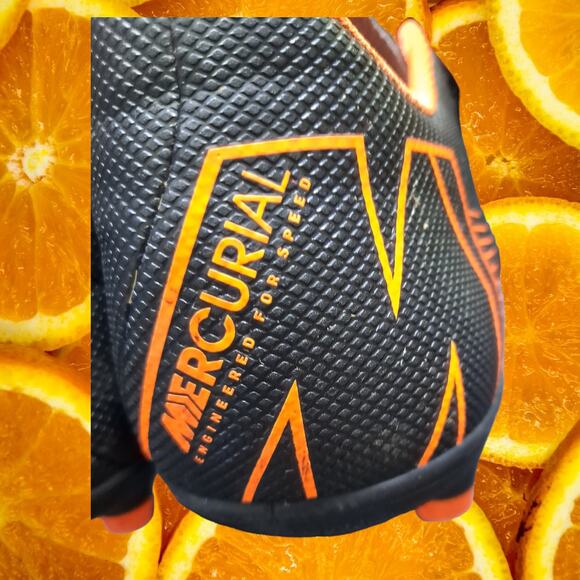 Nike Mercurial‎ Orange and Black Cleats Size 10 - Picture 7 of 11